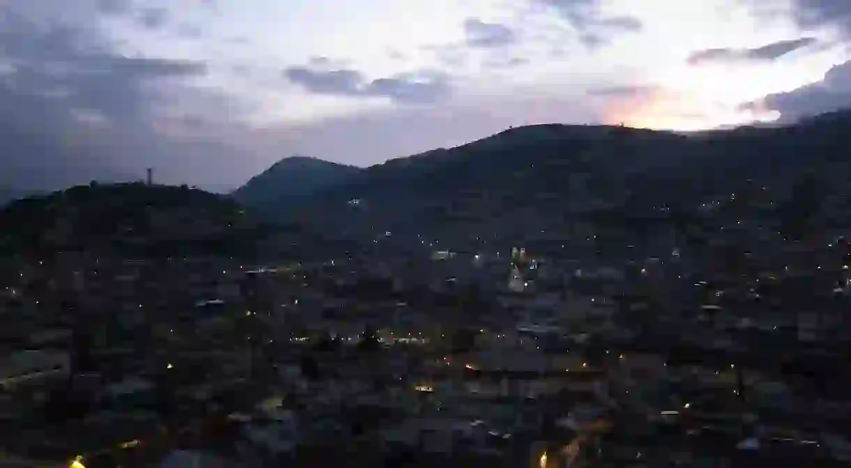 Sunset overlooking Quito