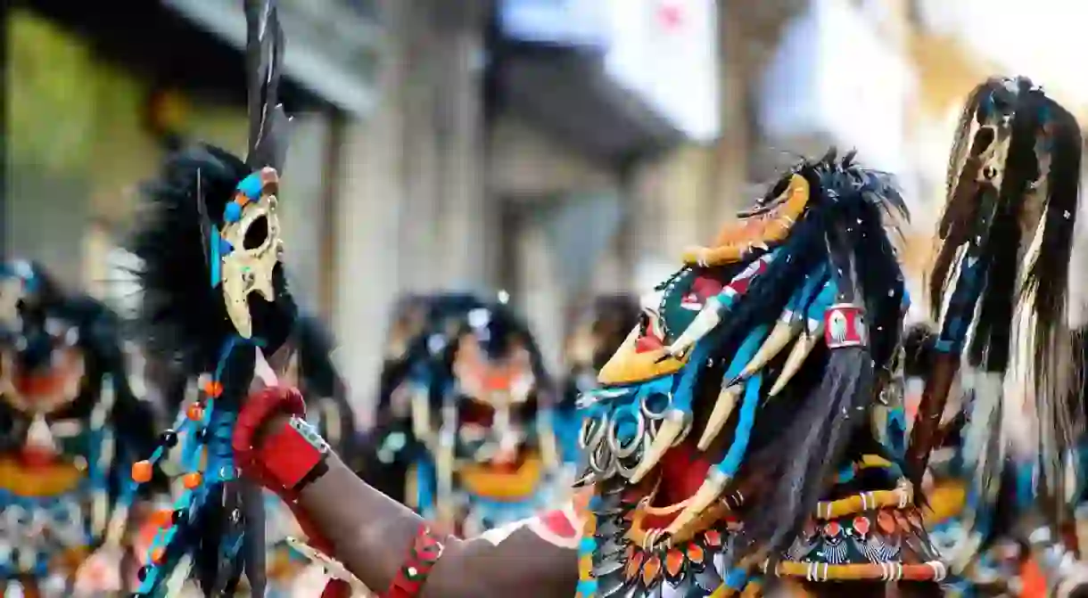 Participants dressed as Moorish soldiers