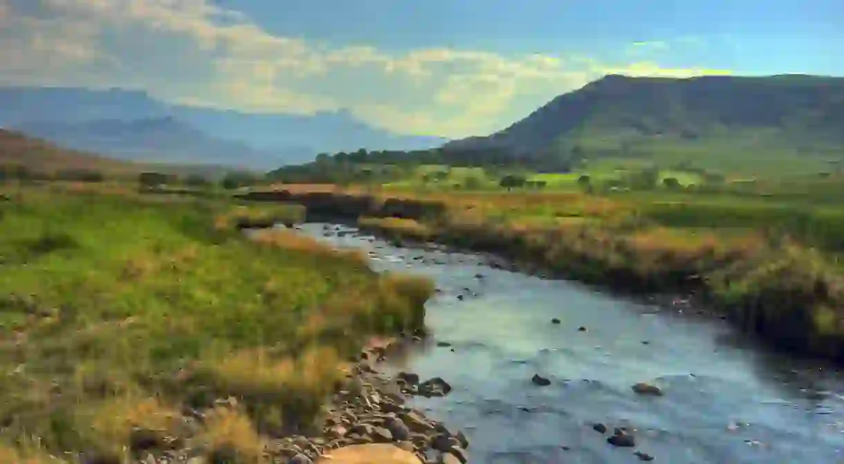 The Drakensberg mountains around Sani Pass