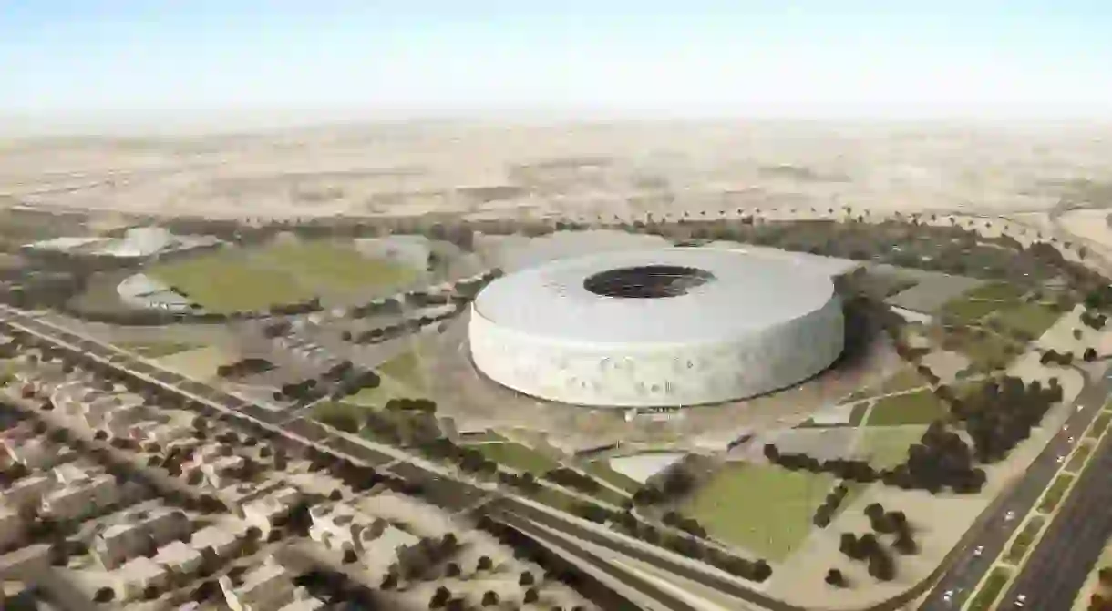 Al Thumama Stadium shaped like an Arab Cap for FIFA World Cup 2022