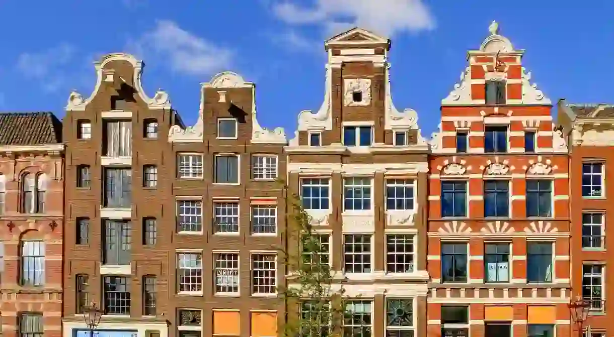 Typical townhouses in Amsterdam