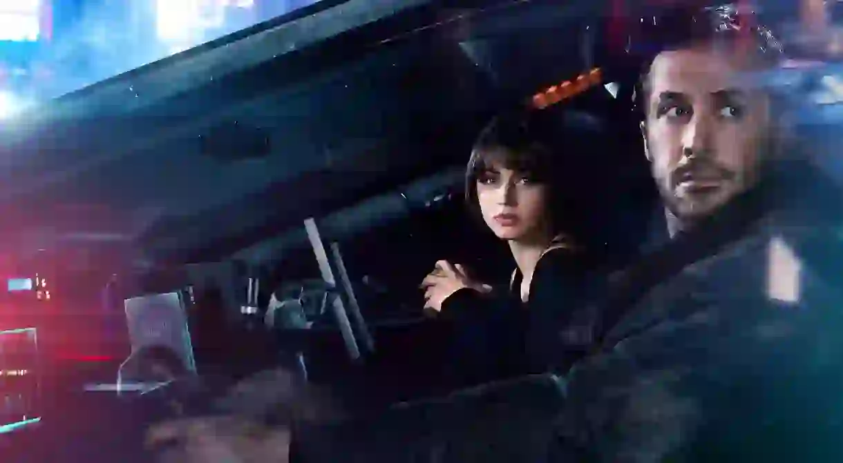 ANA DE ARMAS and RYAN GOSLING in Alcon Entertainments BLADE RUNNER 2049 in association with Columbia Pictures, domestic distribution by Warner Bros. Pictures and international distribution by Sony Pictures Releasing International.