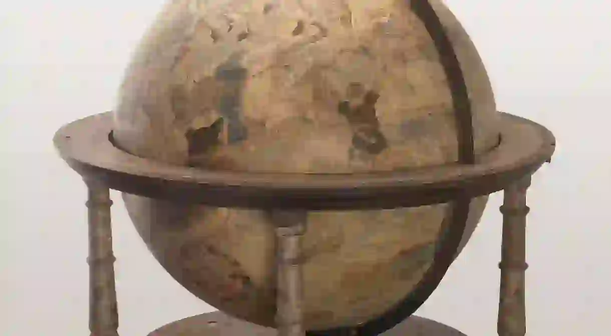 A terrestrial globe by Gerard Mercator, 1551