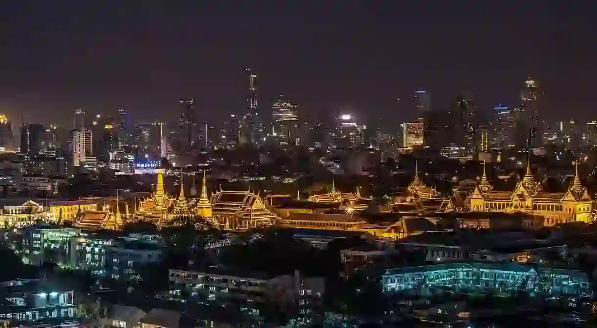 Wat Phra Kaew illuminated in the night