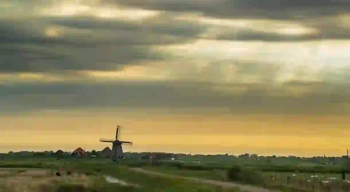 A rural windmill in the Netherlands