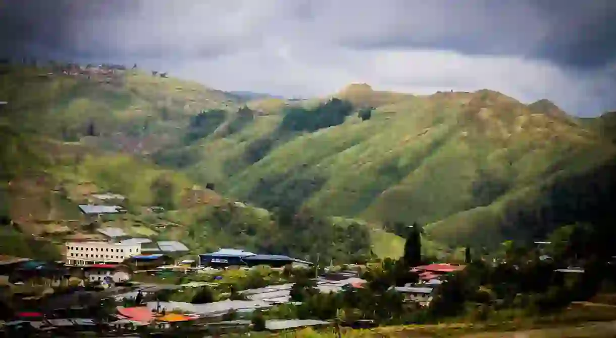 Beautiful valley of Kundasang with luscious mountain views