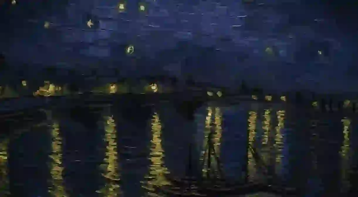 Landscape Starry Night over the Rhone