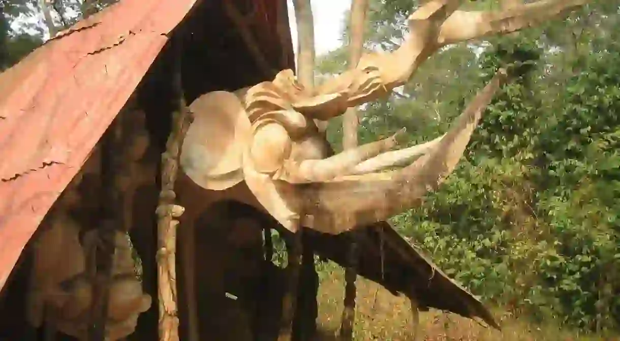 A shrine at the Osun Grove