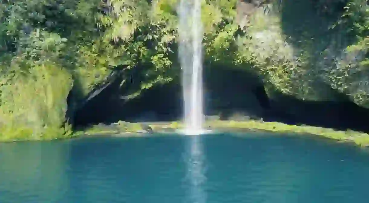 The forbidden waterfall attracts thousands of visitors