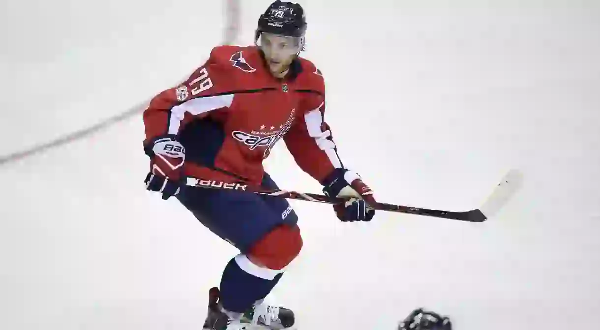 Nathan Walker of Australia made his NHL debut on Oct. 7