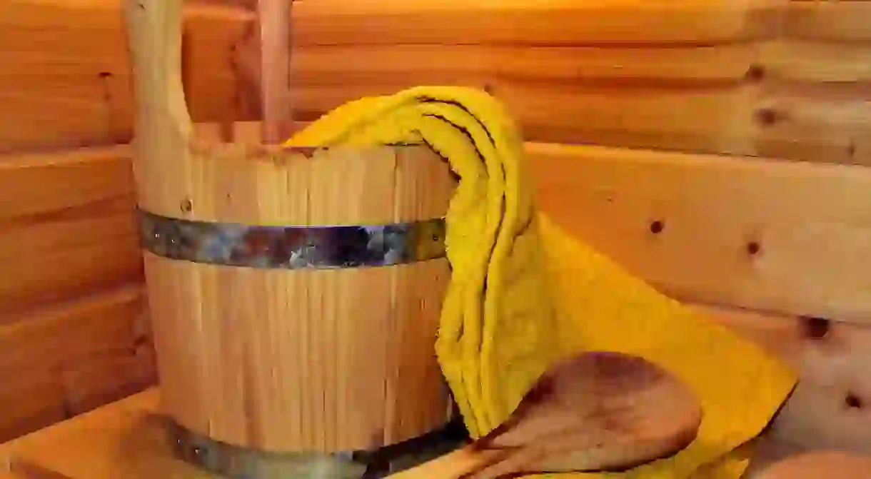 Sauna bucket and ladle