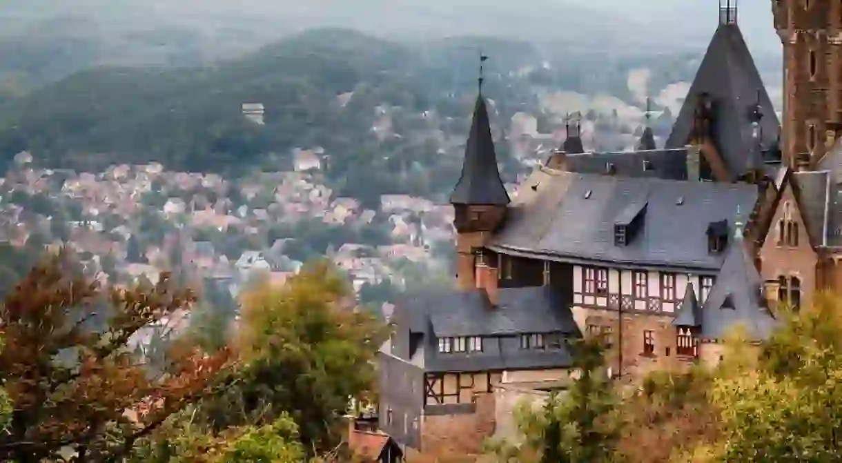 Wernigerode Castle in the Harz mountains, Germany