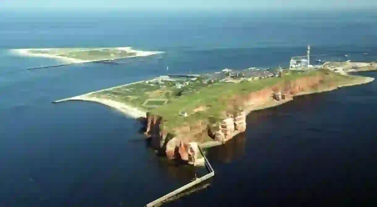 Aerial View of the Island of Heligoland, Germany