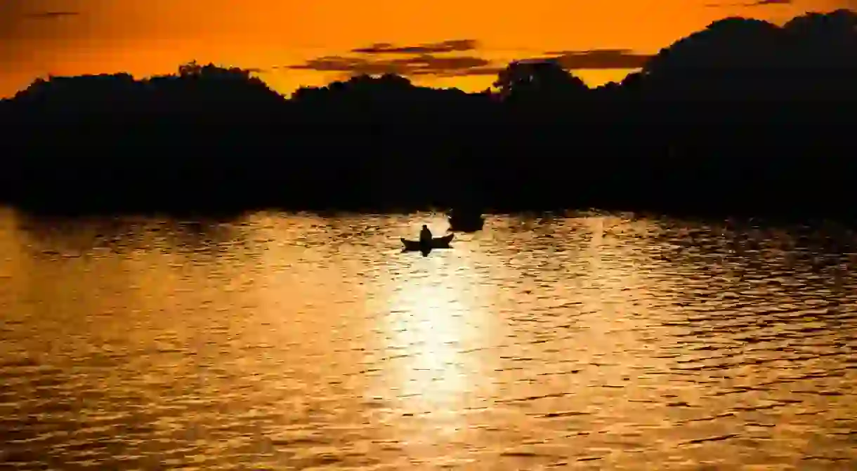 Golden morning on Alter do Chão, Brazil