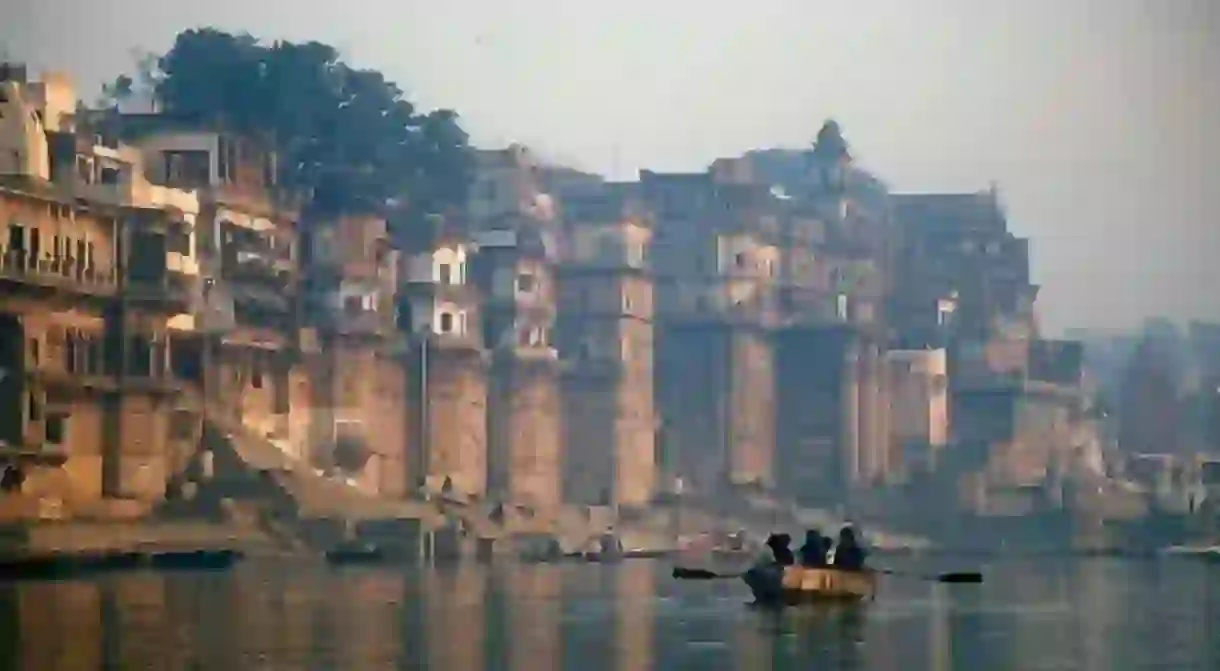 A view of the Ganges River in Varanasi, India