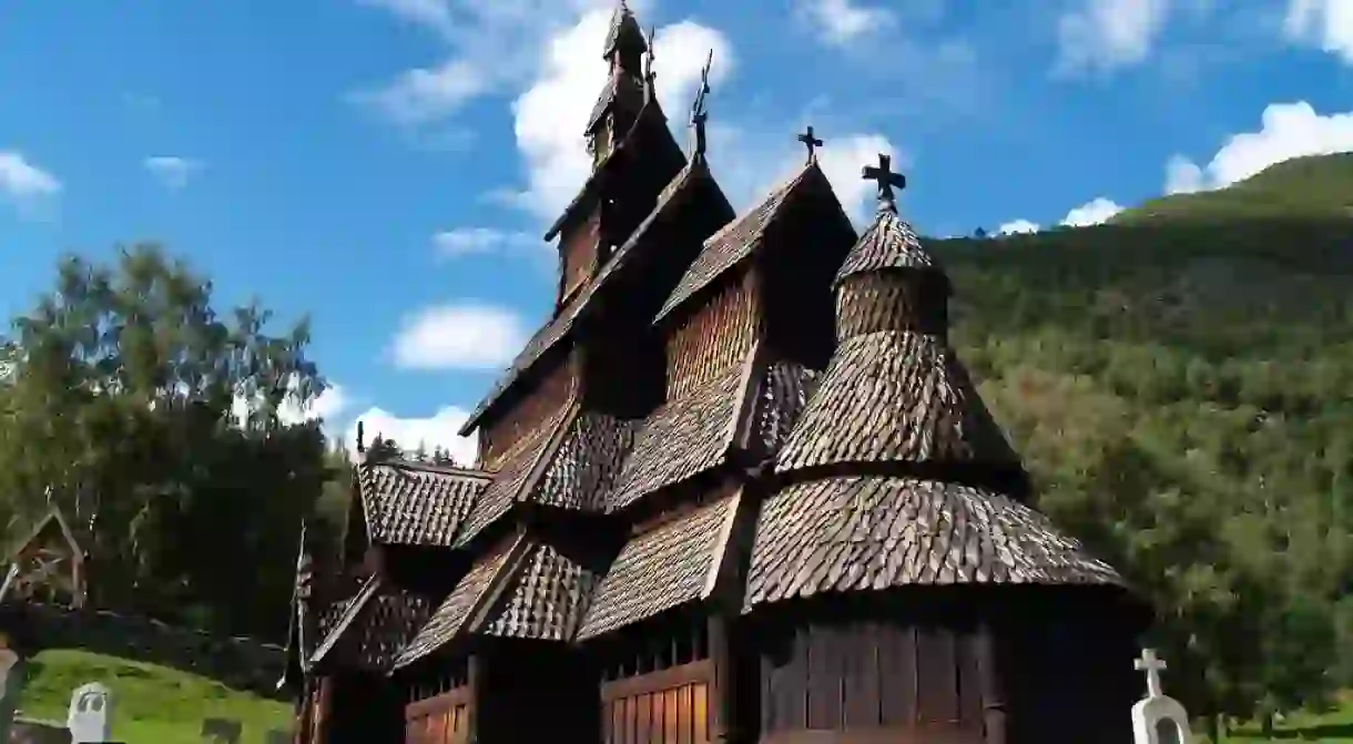 View of Borgund stave church