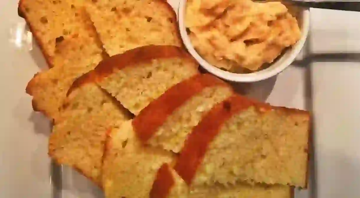 Sally Lunn Sweet Bread with homemade honey butter