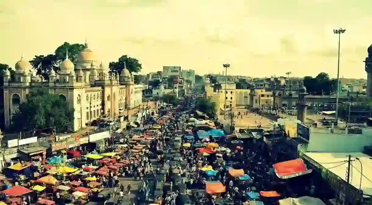 Traffic on busy Indian street