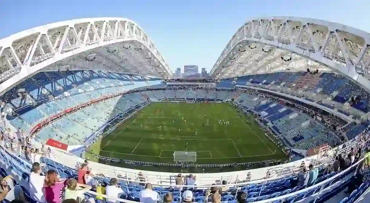 Fisht Olympic Stadium during a 2017 FIFA Confederations Cup match in June 2017