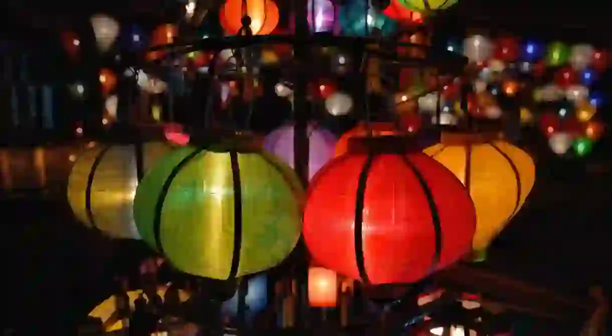 Lanterns for sale at night in Hoi An