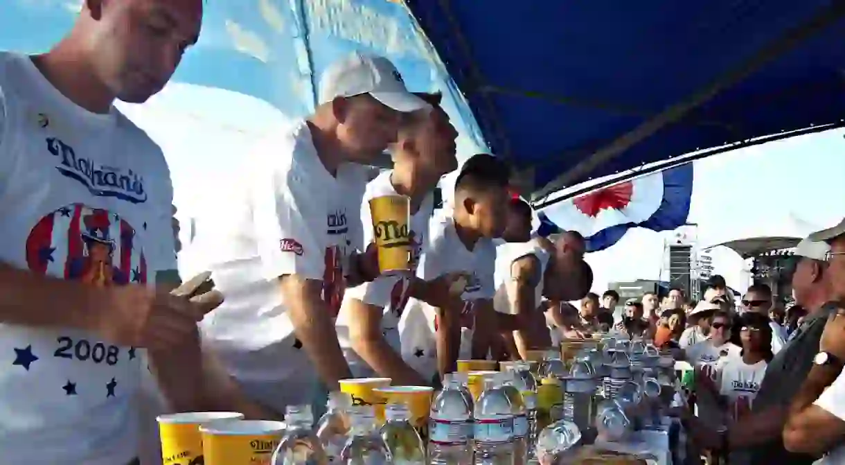 Nathans Hot Dog Eating Contest