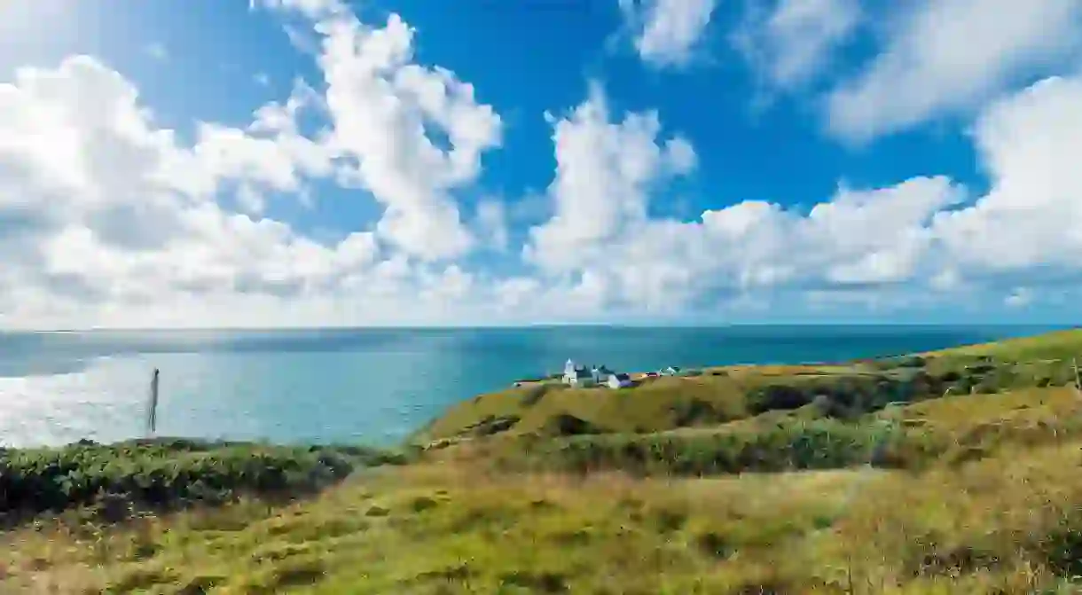 Lighthouse along the ocean