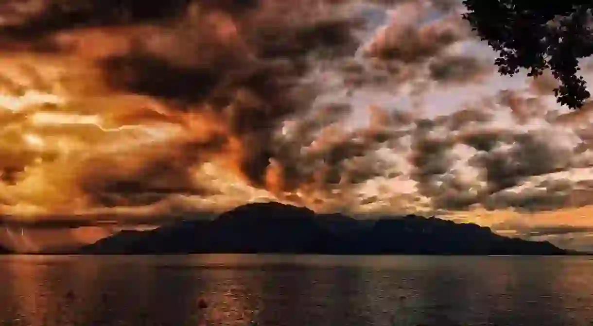 A thunderstorm over Lake Geneva