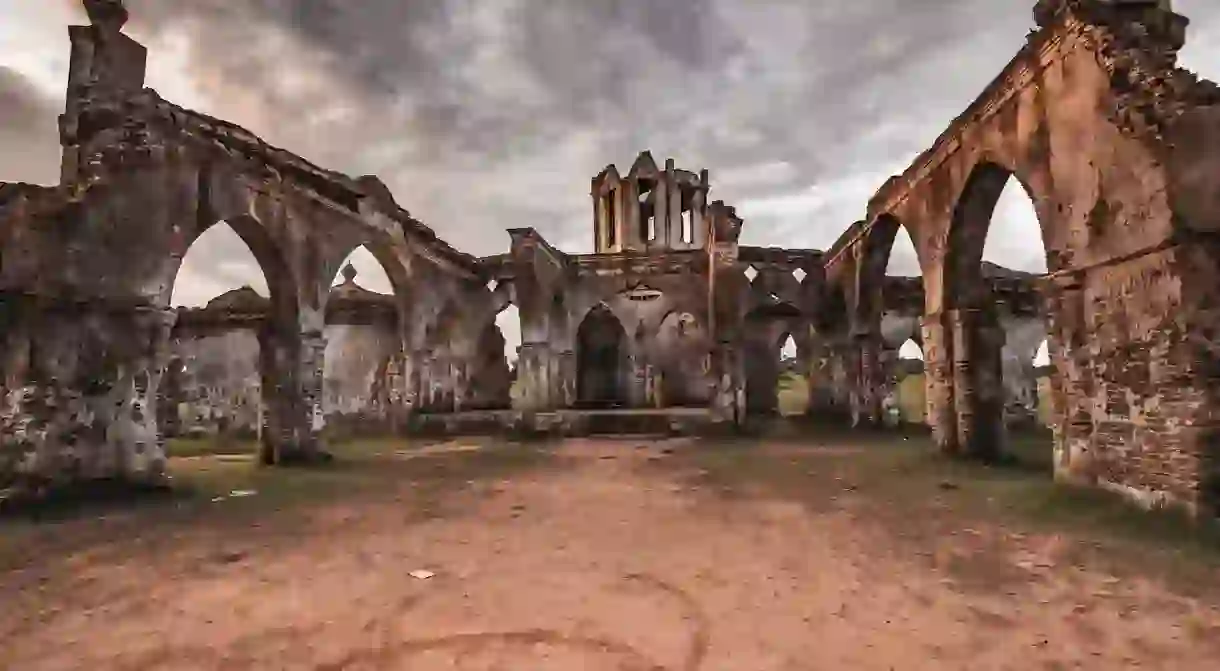 The ruins of Shettihalli Church in Karnataka, India