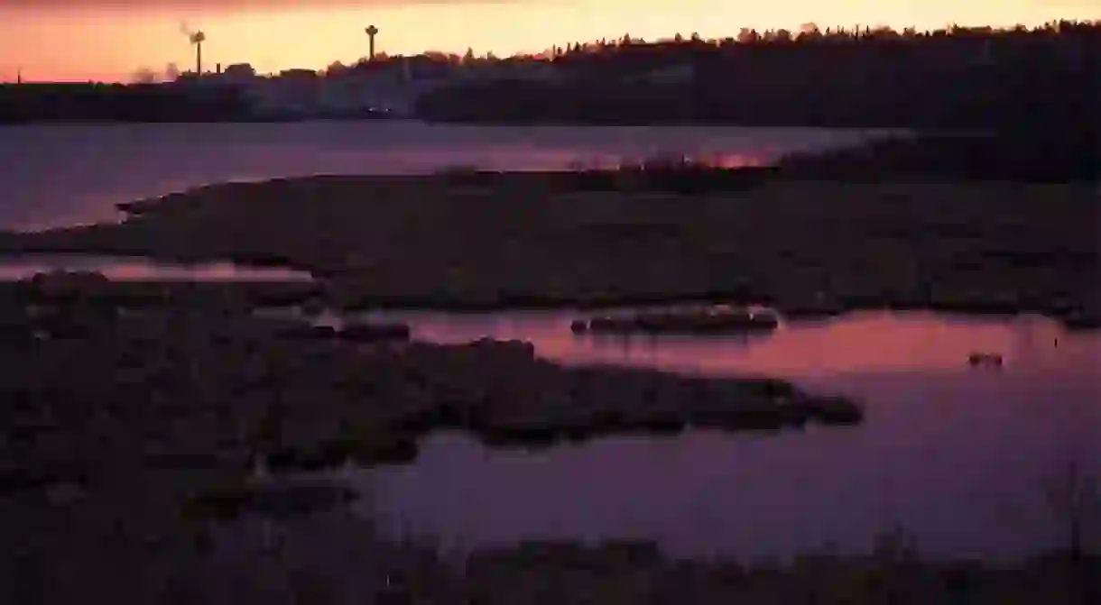 Sunset over Lake Näsijärvi