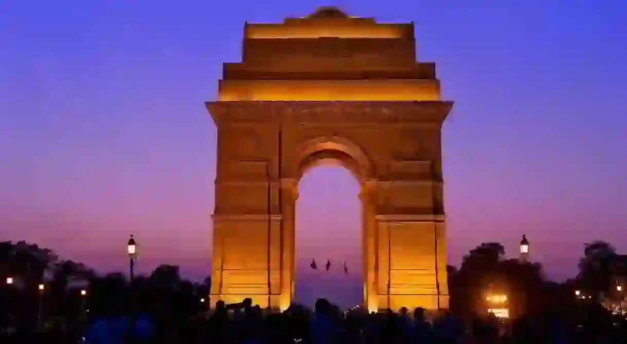 India Gate at night