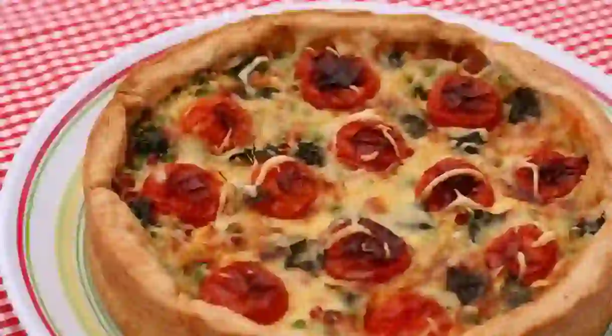 Colourful quiche