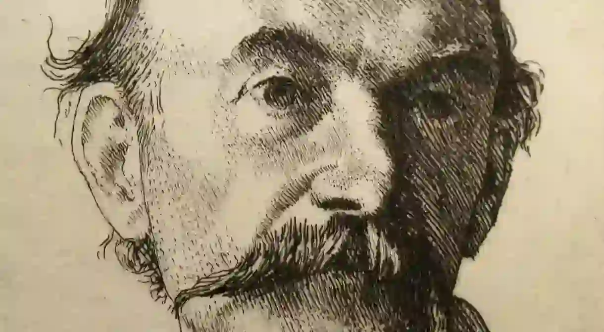 1893 Etching of Thomas Hardy