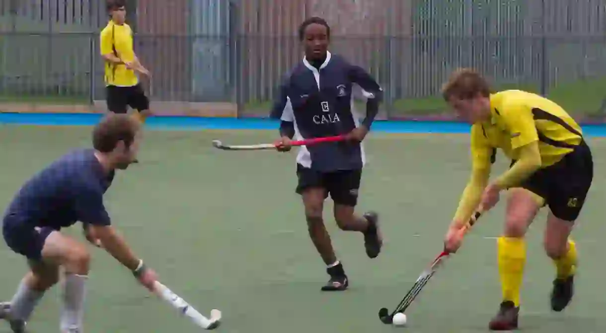 Hockey at the Palace of Art, Glasgow