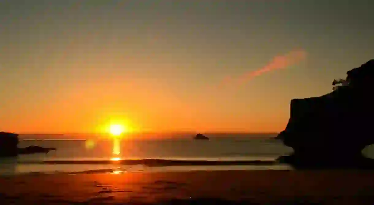 Sunrise at Cathedral Cove, Coromandel