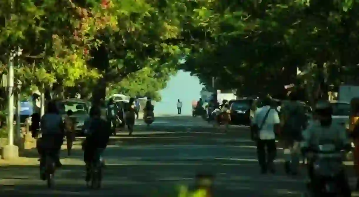 The road from Theosophical Society leading to the Besant Nagar Beach