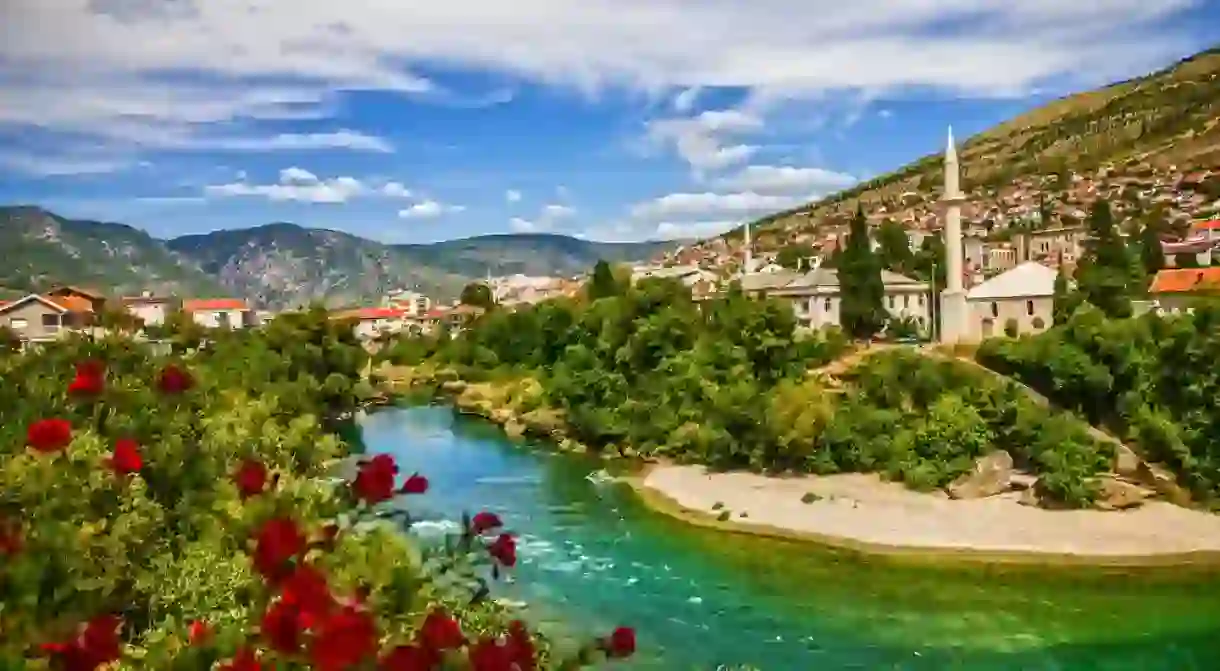 Mostar mosque in old town, Bosnia and Herzegovina