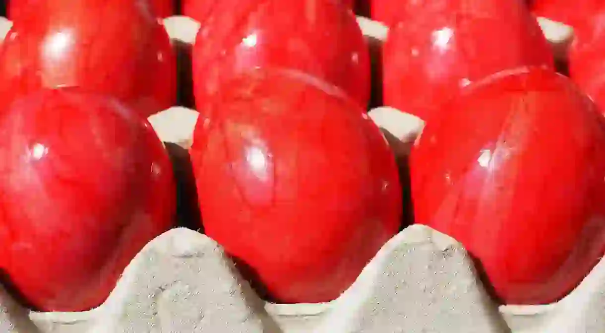 Red Easter Eggs