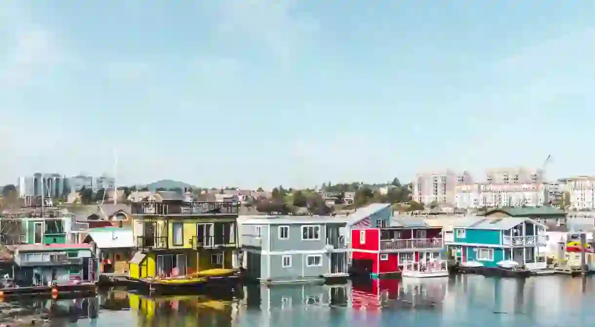 Colorful float homes