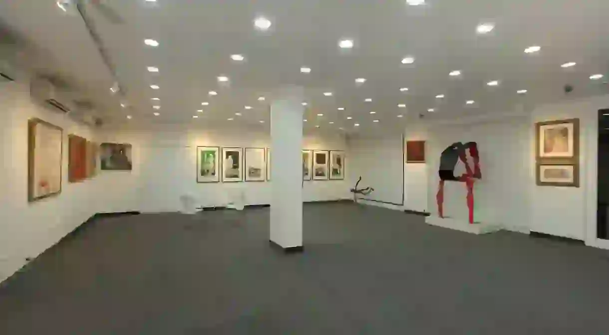 An interior view of the Focus Art Gallery on TTK Road, Alwarpet, Chennai