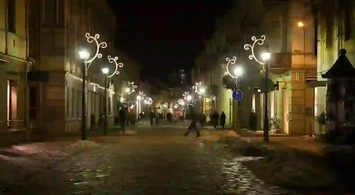 Kaunas at night