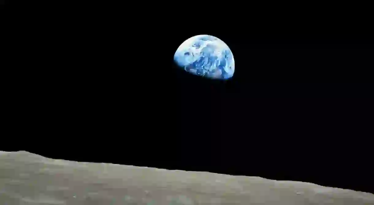 Earthrise taken during the Apollo 8 mission on December 24, 1968