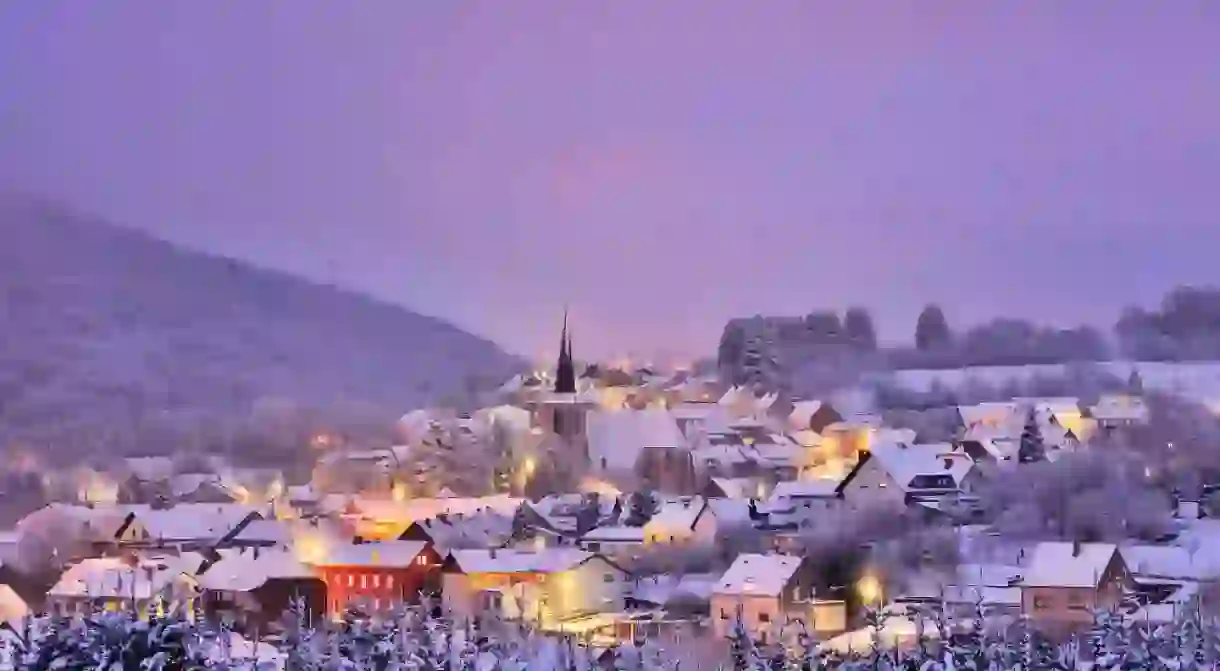 German town in Winter