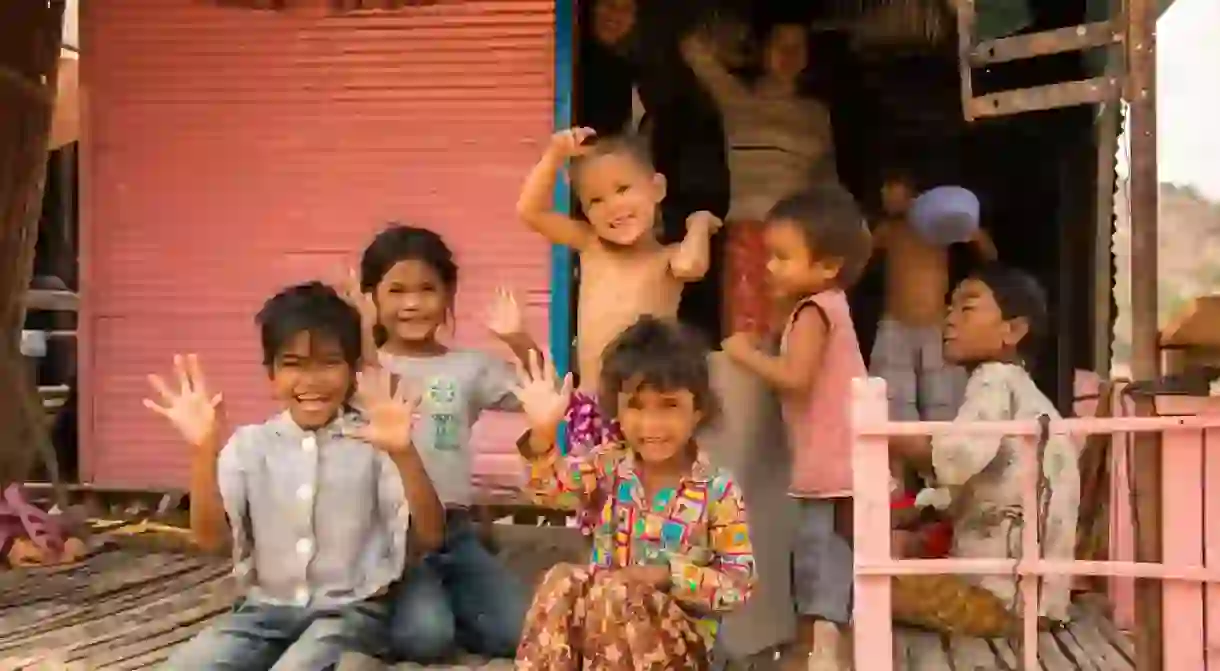 A welcoming Cambodian family