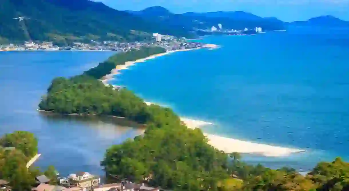 The Amanohashidate Sandbar, one of the Three Views of Japan