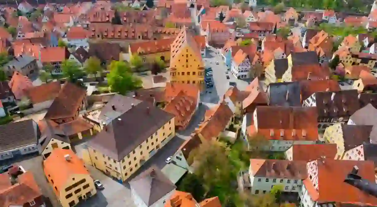 View of Nördlingen from St Georgs Church