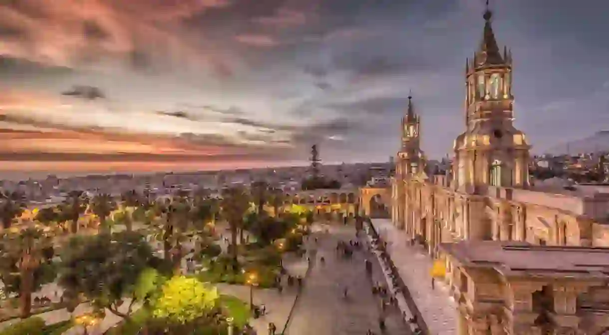 Sunset in Arequipa, Peru