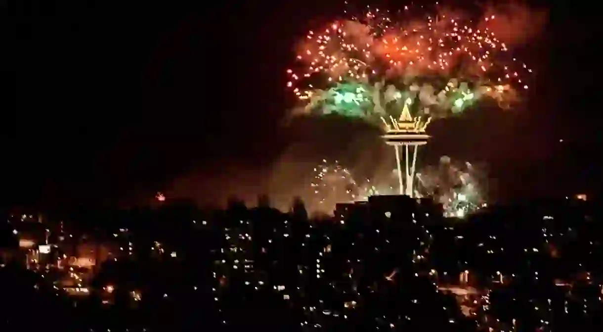 Space Needle on New Years Eve