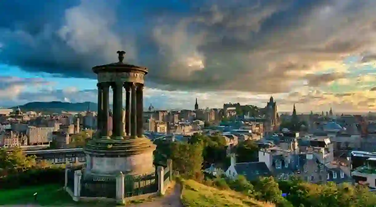 Stormy Calton Hill, Edinburgh