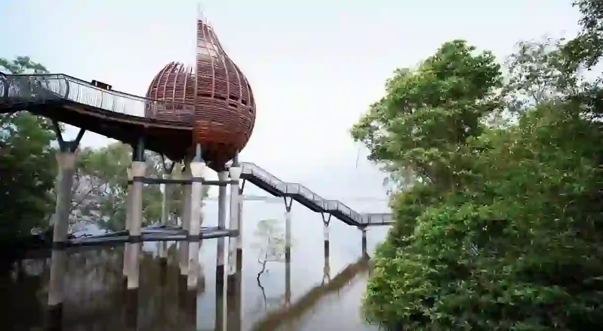 Sungei Buloh Wetland Reserve coastal boardwalk