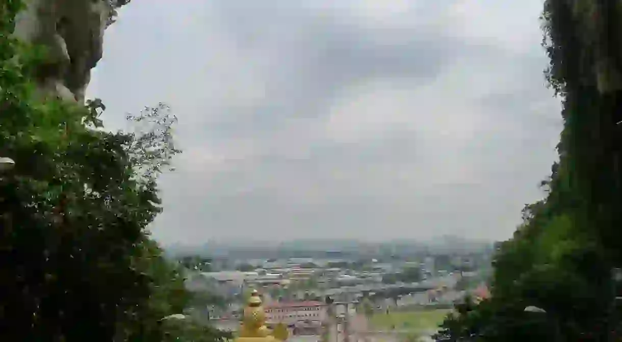 View of Kuala Lumpur from Batu Caves